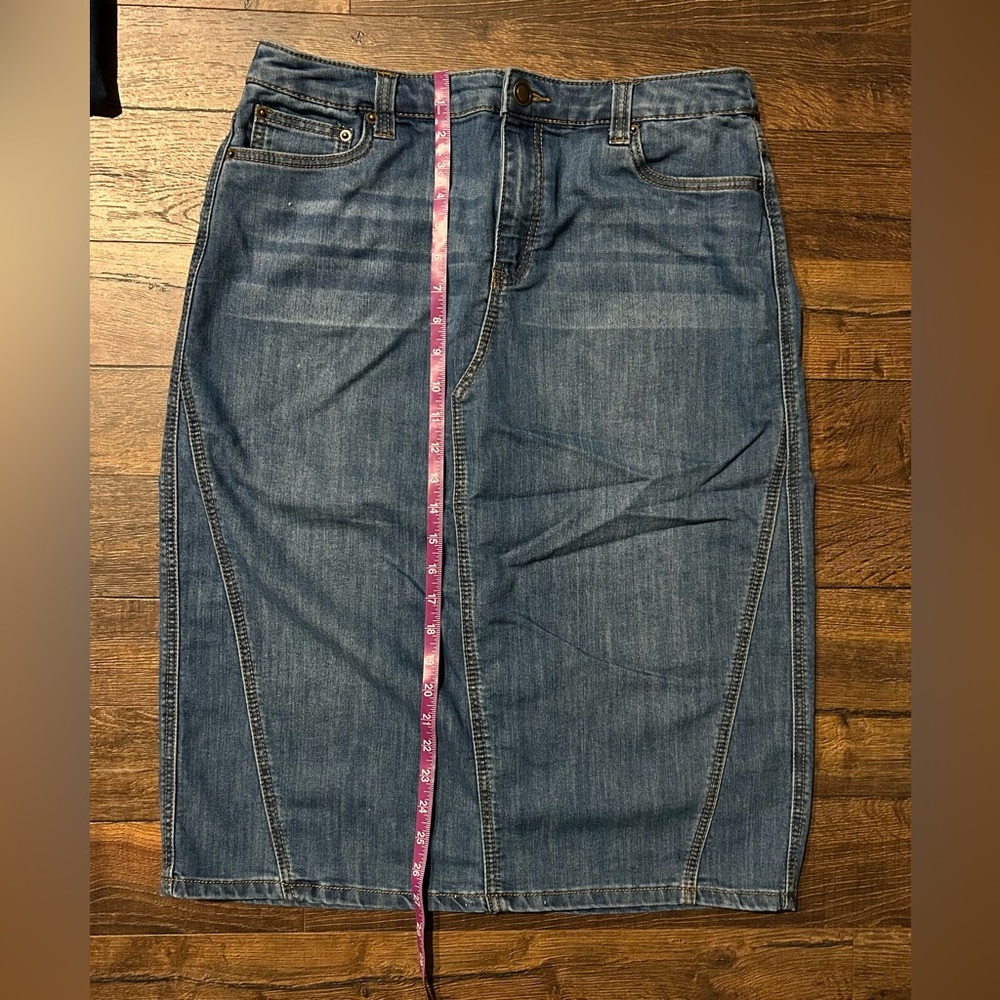 Christopher and banks long denim skirt size 8